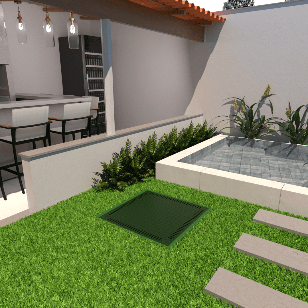 TCM Simples Lisa com Grelha Aparente